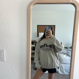 Anthropologie Beige Graphic Sweatshirt
